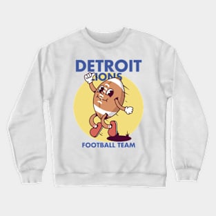 Detroit lions, Vintage Character Cartoon Crewneck Sweatshirt